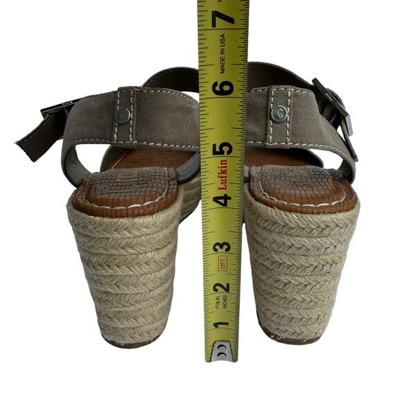 Circus by Sam Edelman Delilah Taupe Espadrille Wedge Sandals Open Toe, Size 8M - Picture 5 of 14